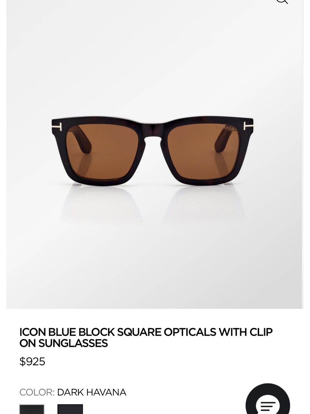 Tom Ford Dark Havana icon blue Lens Square Sunglasses - Picture 2 of 2
